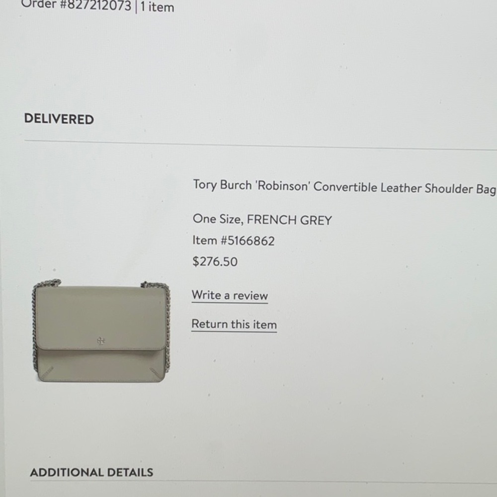 Tory burch Robinson convertible leather shoulder/ crossbody bag